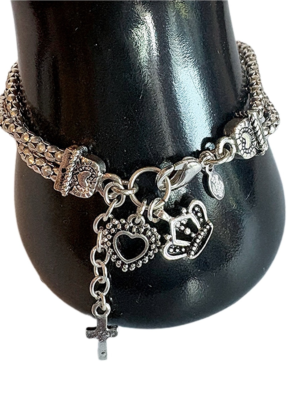 Premiere Designs Double Strand Chain Charm Bracelet
